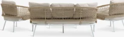 Best DYVIGConjunto muebles jardín DYVIG 5 plazas secado rápido blanco Conjuntos Mesa Y Sillas De Jardín|Muebles De Jardín