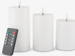 Outlet EIDEVela pilar LED EIDE 3 unidades con mando Velas LED