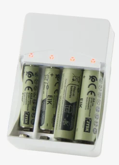 Discount EIKCargador de pilas EIK con enchufe blanco Pilas|Pilas