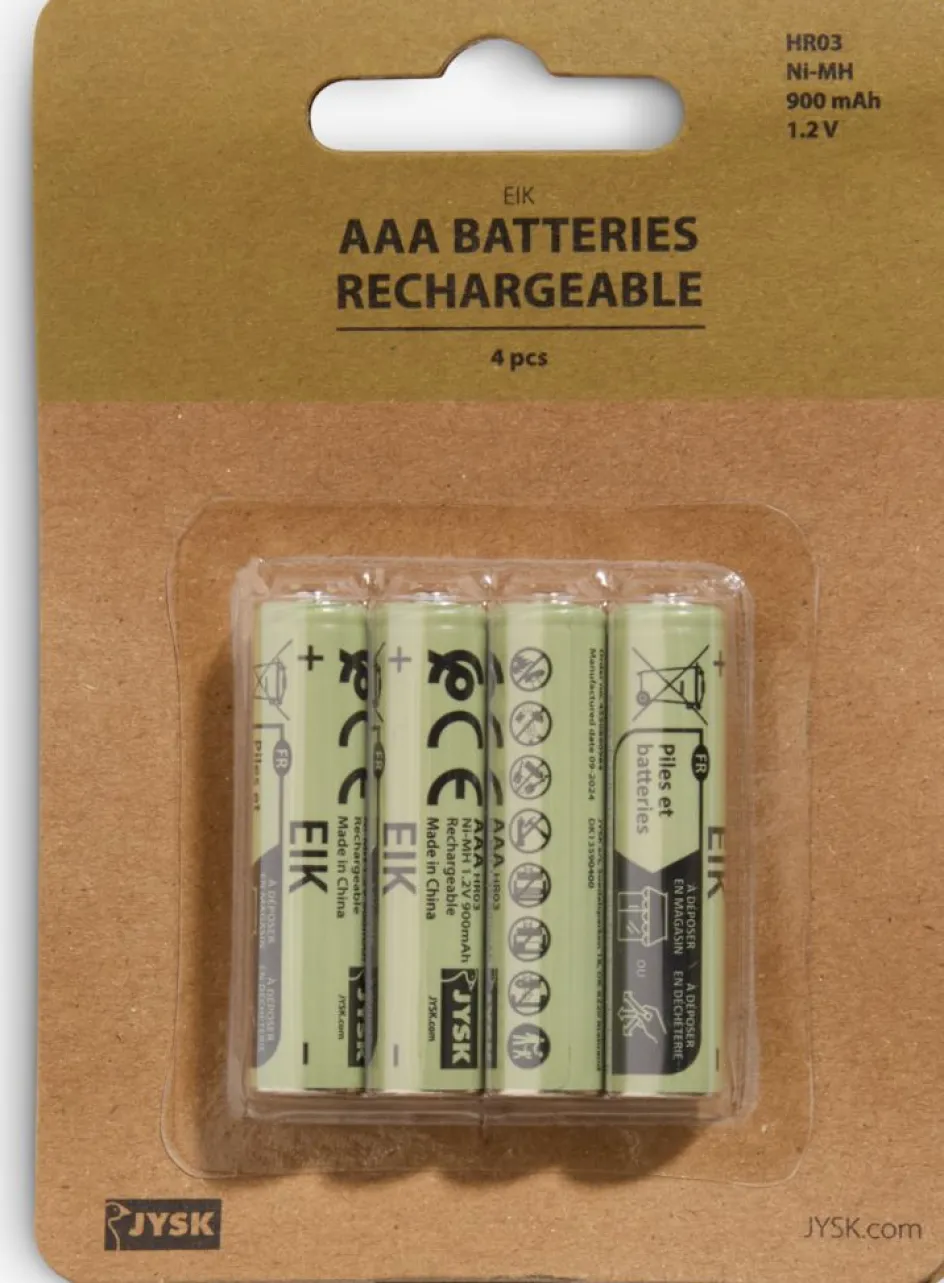 Hot EIKPilas recargables EIK AAA 4 unidades Pilas|Pilas