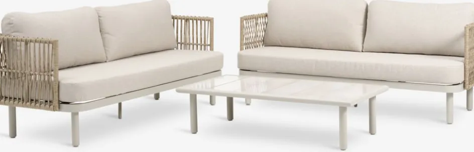 Online EJLBYConjunto muebles jardín EJLBY 5 plazas beis Conjuntos Mesa Y Sillas De Jardín|Muebles De Jardín