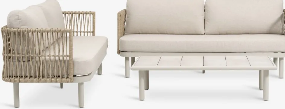 Online EJLBYConjunto muebles jardín EJLBY 5 plazas beis Conjuntos Mesa Y Sillas De Jardín|Muebles De Jardín