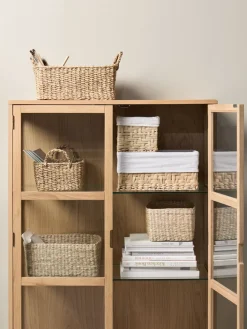 Outlet EJNOCesta EJNO A22xL31xA15cm con tela natural Todas Las Cestas|Cestas Y Cajas