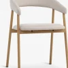 Hot EJSINGSilla de comedor EJSING tela beis/color roble natural Sillas De Comedor