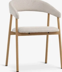 Hot EJSINGSilla de comedor EJSING tela beis/color roble natural Sillas De Comedor