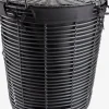 Hot ELIFCesta para ropa ELIF Ø40xA56cm negro con tapa Cestos Para La Ropa|Cestos Para La Ropa