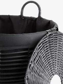 Hot ELIFCesta para ropa ELIF Ø40xA56cm negro con tapa Cestos Para La Ropa|Cestos Para La Ropa