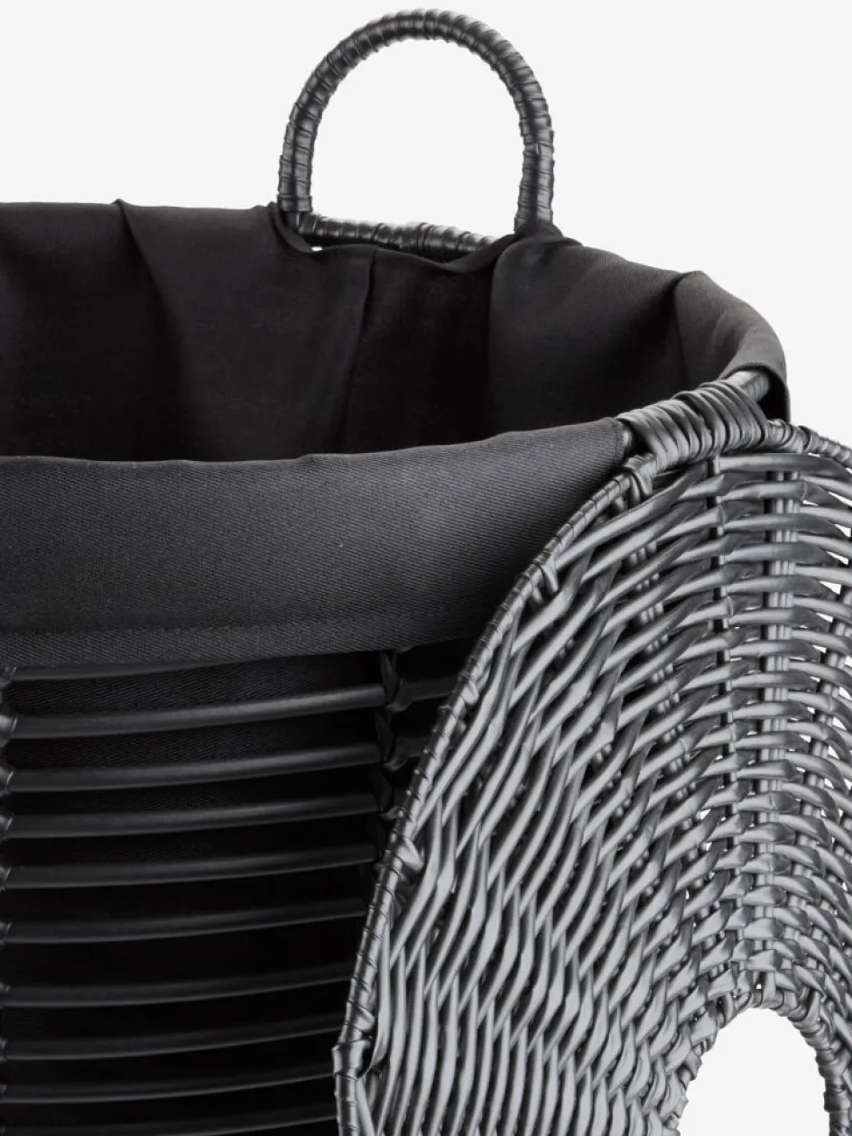Hot ELIFCesta para ropa ELIF Ø40xA56cm negro con tapa Cestos Para La Ropa|Cestos Para La Ropa
