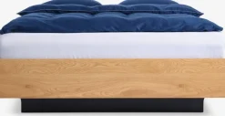Discount ELLINGEEstructura cama ELLINGE 135x190 almacenaje roble cálido Estructuras De Cama|90 X 190 Cm