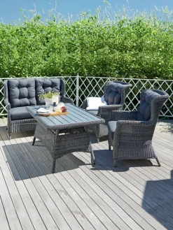 New FALKENBERGMesa de centro de exterior FALKENBERG A81xL124xA64 gris Mesas De Jardín|Muebles De Jardín