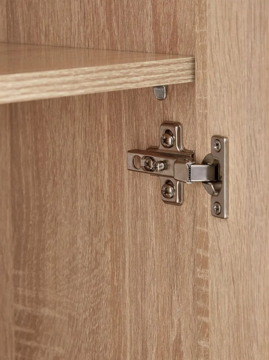 New FANDRUPArmario FANDRUP 145x176 3 puertas 3 cajones color roble cl Armarios|Todos Los Armarios