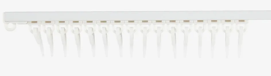 Clearance FIXIRiel cortina aluminio FIXI 125cm blanco Barras Y Rieles Para Cortinas