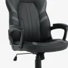 Discount FJELSTEDSilla gaming FJELSTED polipiel negro/gris Sillas De Oficina|Sillas Gaming
