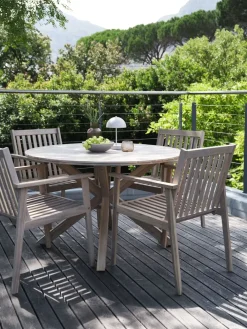 Best FUGLSAND + RADSTEDMesa FUGLSAND Ø120 + 4 sillas RADSTED madera dura Conjuntos Mesa Y Sillas De Jardín