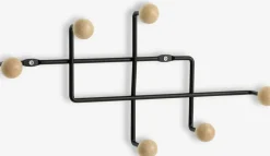 GAMBYPerchero GAMBY 6 ganchos natural/negro Percheros|Percheros