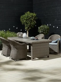 Discount GAMMELBYMesa GAMMELBY L225 + 4 sillas GAMMELBY gris Conjuntos Mesa Y Sillas De Jardín