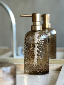Best GENEVADDispensador de jabón GENEVAD cristal reciclado marrón Dispensadores De Jabón|Cuidado Personal
