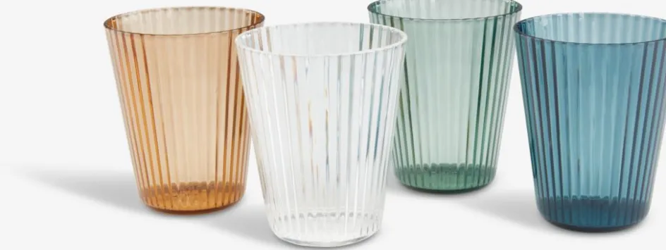 Clearance GERLEFVaso de plástico GERLEF Ø9xA10cm 4 unidades variado Vasos Y Tazas