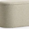 Hot GISLEVPuf GISLEV 65x36 con almacenaje tela arena Pufs|Pufs