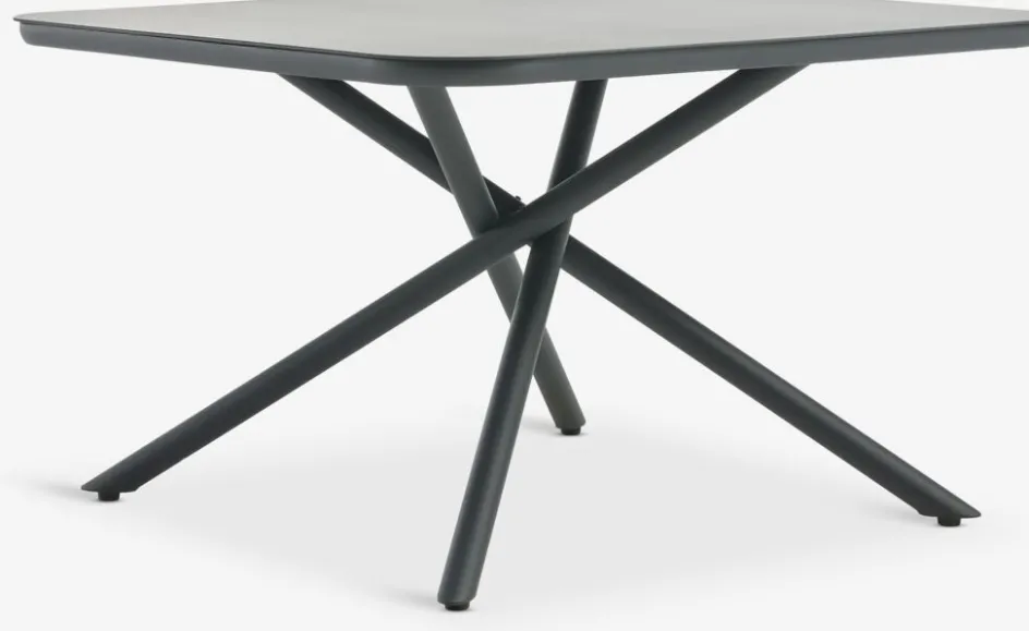 Best GOTHENBURG + TRILLEVALLENMesa GOTHENBURG L120 gris + 4 sillas TRILLEVALLEN negro Conjuntos Mesa Y Sillas De Jardín