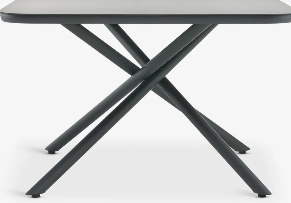 Best GOTHENBURG + TRILLEVALLENMesa GOTHENBURG L120 gris + 4 sillas TRILLEVALLEN negro Conjuntos Mesa Y Sillas De Jardín