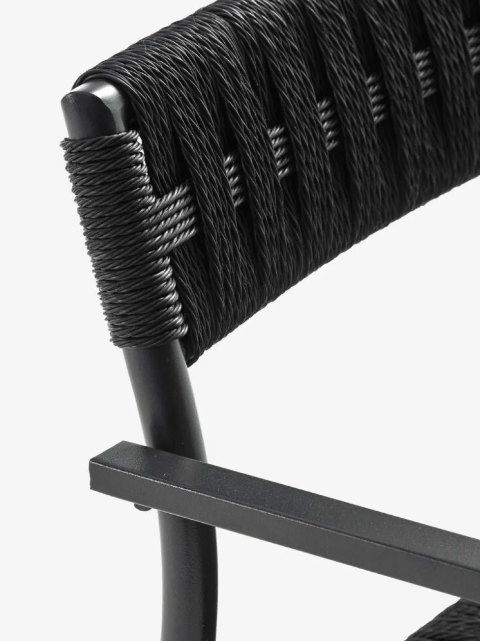 Best GOTHENBURG + TRILLEVALLENMesa GOTHENBURG L120 gris + 4 sillas TRILLEVALLEN negro Conjuntos Mesa Y Sillas De Jardín