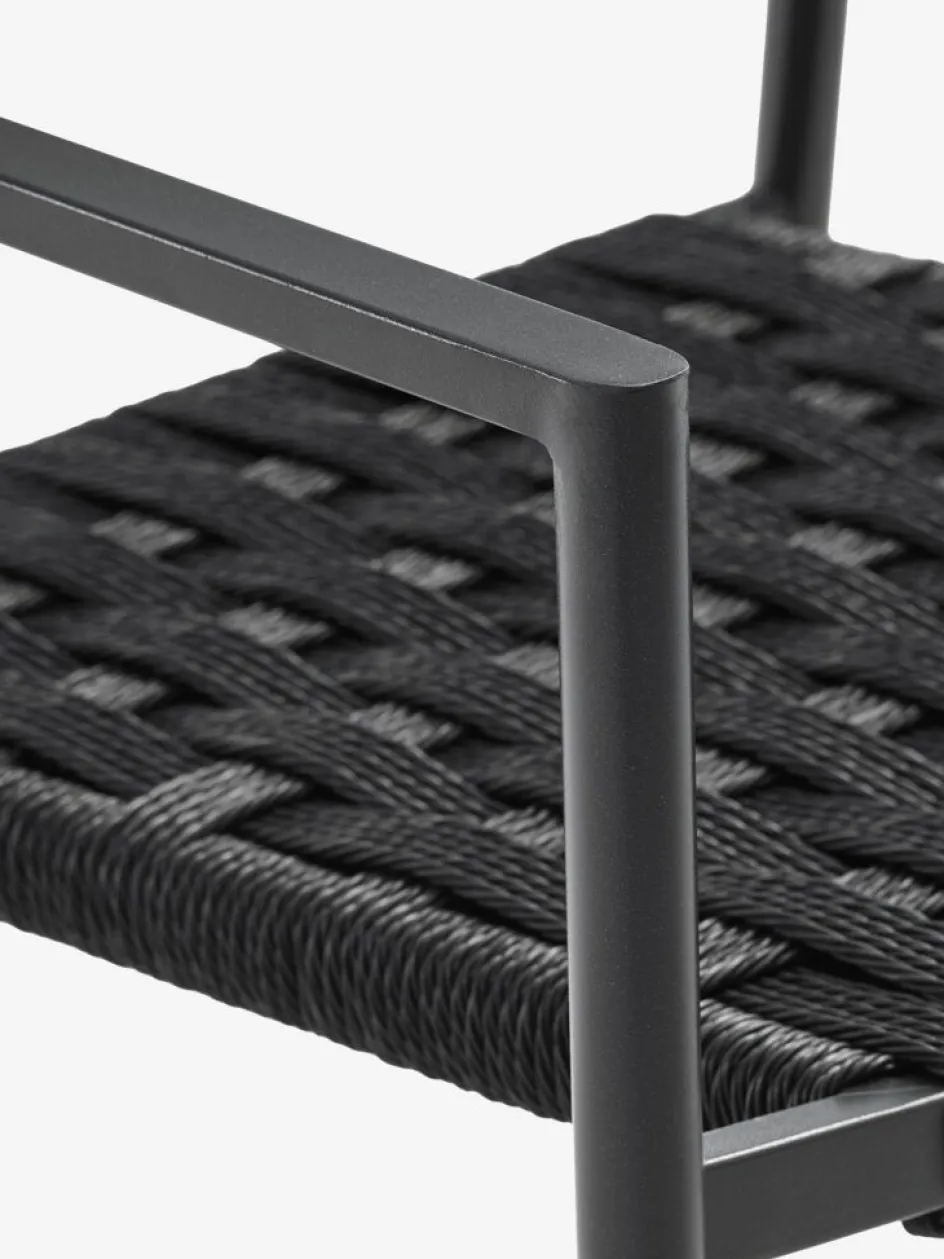 Best GOTHENBURG + TRILLEVALLENMesa GOTHENBURG L120 gris + 4 sillas TRILLEVALLEN negro Conjuntos Mesa Y Sillas De Jardín