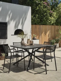 Discount GOTHENBURGMesa de jardín GOTHENBURG A120xL120 gris Mesas De Jardín