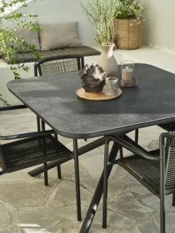 Discount GOTHENBURGMesa de jardín GOTHENBURG A120xL120 gris Mesas De Jardín