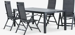 Online HAGEN + MYSENMesa HAGEN L214 + 4 sillas MYSEN gris Conjuntos Mesa Y Sillas De Jardín