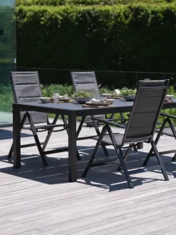 Online HAGEN + MYSENMesa HAGEN L214 + 4 sillas MYSEN gris Conjuntos Mesa Y Sillas De Jardín