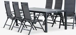 Online HAGEN + MYSENMesa HAGEN L214 + 4 sillas MYSEN gris Conjuntos Mesa Y Sillas De Jardín