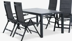 Best HAGEN + MYSENMesa HAGEN L160 + 4 sillas MYSEN gris Conjuntos Mesa Y Sillas De Jardín