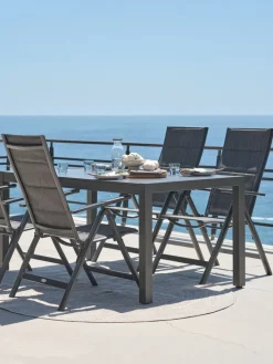 Best HAGEN + MYSENMesa HAGEN L160 + 4 sillas MYSEN gris Conjuntos Mesa Y Sillas De Jardín