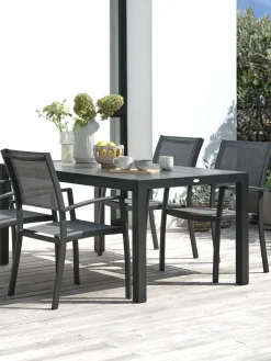 HAGEN + STRANDBYMesa HAGEN L160 + 4 sillas STRANDBY gris Conjuntos Mesa Y Sillas De Jardín