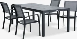 Discount HAGEN + STRANDBYMesa HAGEN L214 + 4 sillas STRANDBY gris Conjuntos Mesa Y Sillas De Jardín