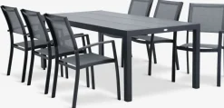 Discount HAGEN + STRANDBYMesa HAGEN L214 + 4 sillas STRANDBY gris Conjuntos Mesa Y Sillas De Jardín