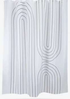 HAKKASPLUSCortina de ducha HAKKAS 180x200cm blanco/gris Cortinas De Baño