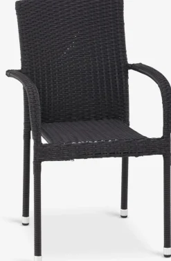 Outlet HALDBJERGSilla apilable HALDBJERG negro Sillas De Jardín