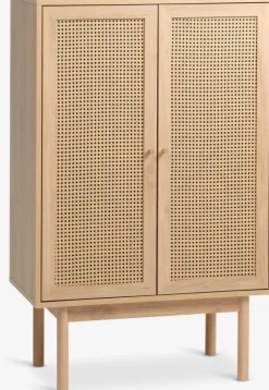 Discount HALMSTADArmario HALMSTAD 2 puertas ratán sintético/color roble Vitrinas|Vitrinas