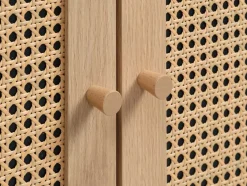 Discount HALMSTADArmario HALMSTAD 2 puertas ratán sintético/color roble Vitrinas|Vitrinas