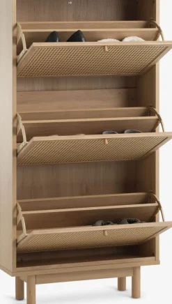 Outlet HALMSTADZapatero HALMSTAD 3 compartimentos color roble cálido Zapateros|Zapateros