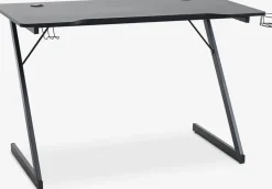 Outlet HALSTEDEscritorio gaming HALSTED 60x120 portabebidas+soporte negro Escritorios|Escritorios Elevables