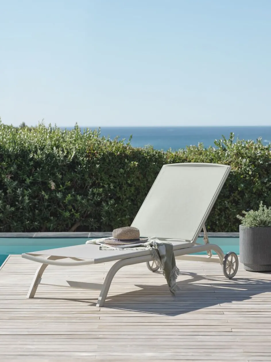 Discount HANSTHOLMTumbona HANSTHOLM A76xL202 beis Muebles De Jardín|Tumbonas