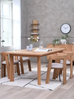 Online HARESKOV + BOVRUPMesa HARESKOV L200 roble natural + 4 sillas BOVRUP roble Mesas De Comedor|Conjuntos De Comedor