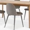 HARESKOV + ULDALMesa HARESKOV L200 roble natural + 4 sillas ULDAL marrón Mesas De Comedor|Conjuntos De Comedor