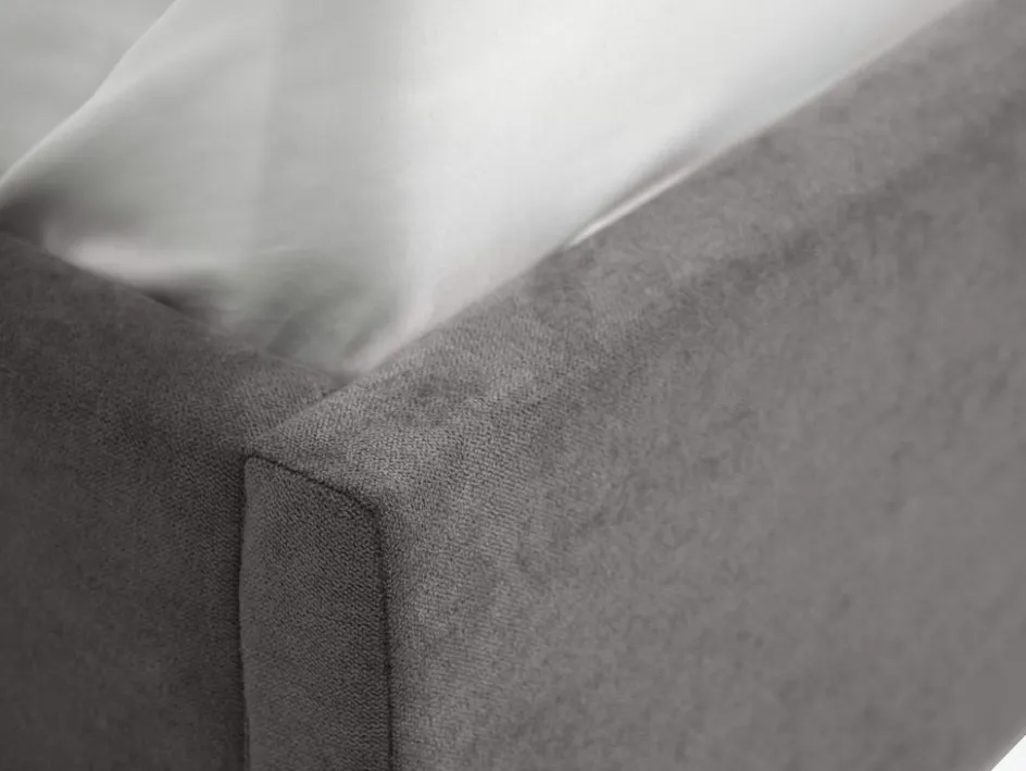Discount HASLEVEstructura cama HASLEV con almacenaj 90x200 tela gris oscuro Estructuras De Cama|90 X 190 Cm