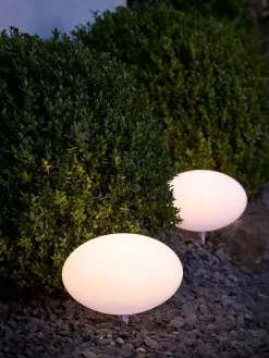 New HAVESANGERLámpara solar HAVESANGER Ø25xA17cm blanco Iluminación Solar
