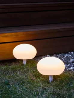 Sale HAVESANGERLámpara solar HAVESANGER Ø15xA10cm blanco Iluminación Solar