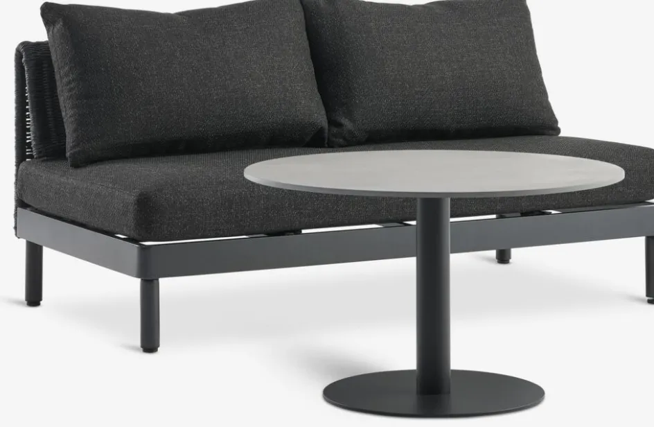 Hot HELAGS + VOSSConjunto jardín HELAGS + VOSS 2 plazas negro Conjuntos Mesa Y Sillas De Jardín|Muebles De Jardín